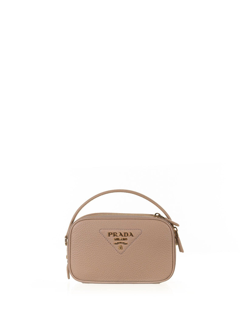 Prada Leather Mini Bag With Shoulder Strap And Logo - Women - Piano Luigi