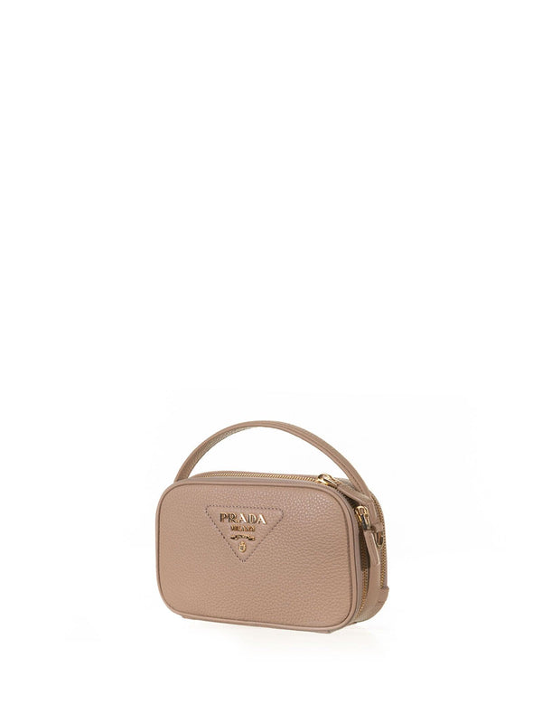 Prada Leather Mini Bag With Shoulder Strap And Logo - Women - Piano Luigi