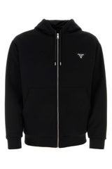 Prada Logo-appliqu? Zip-up Drawstring Hoodie - Men - Piano Luigi