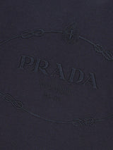 Prada Logo-embroidered Long-sleeved Hoodie - Men - Piano Luigi