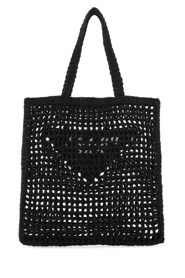 Prada Logo Embroidered Woven Tote Bag - Women - Piano Luigi