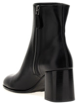 Prada Logo Leather Ankle Boots - Women - Piano Luigi