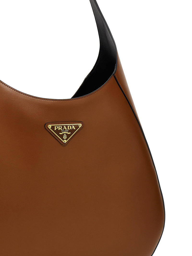 Prada Logo Leather Shoulder Bag - Women - Piano Luigi