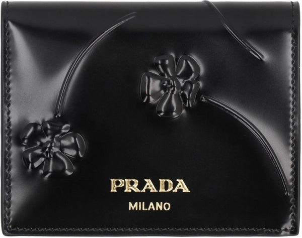 Prada Logo Leather Wallet - Women - Piano Luigi
