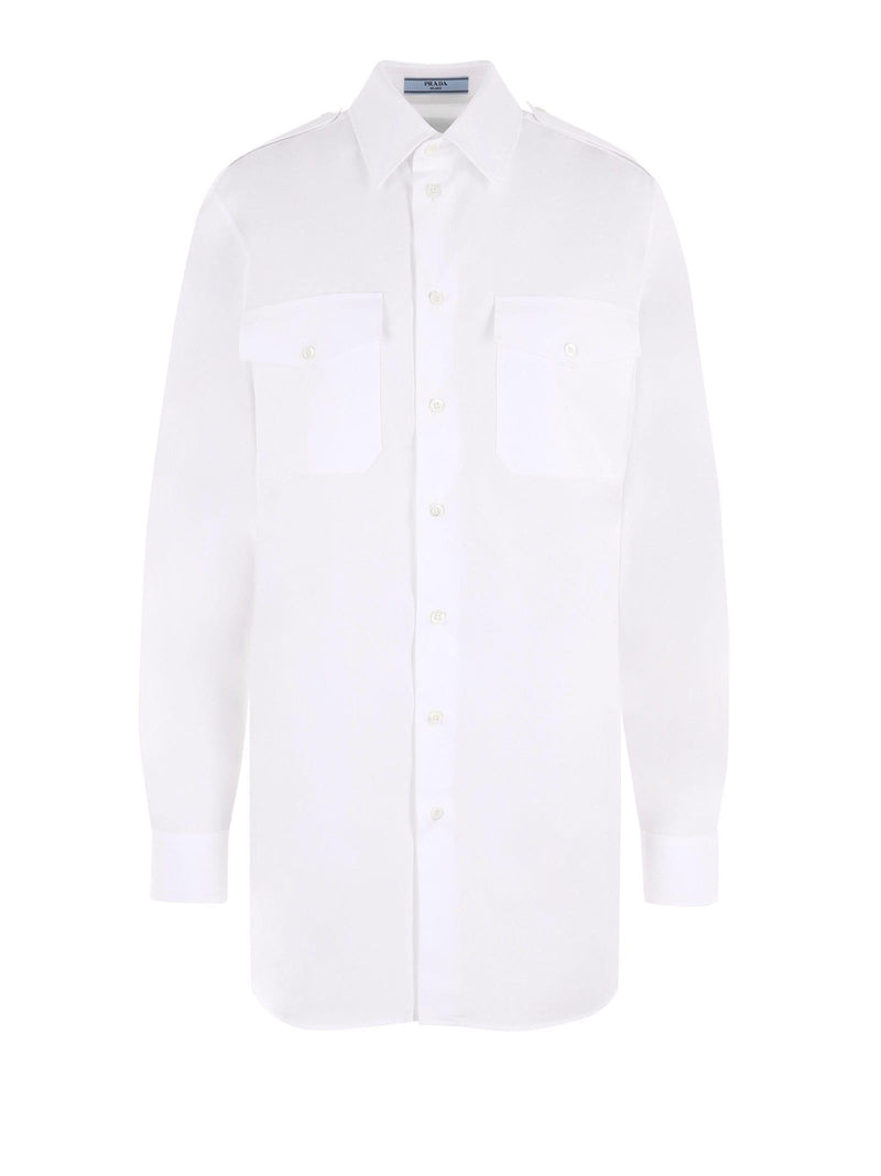 Prada Long White Shirt - Women - Piano Luigi