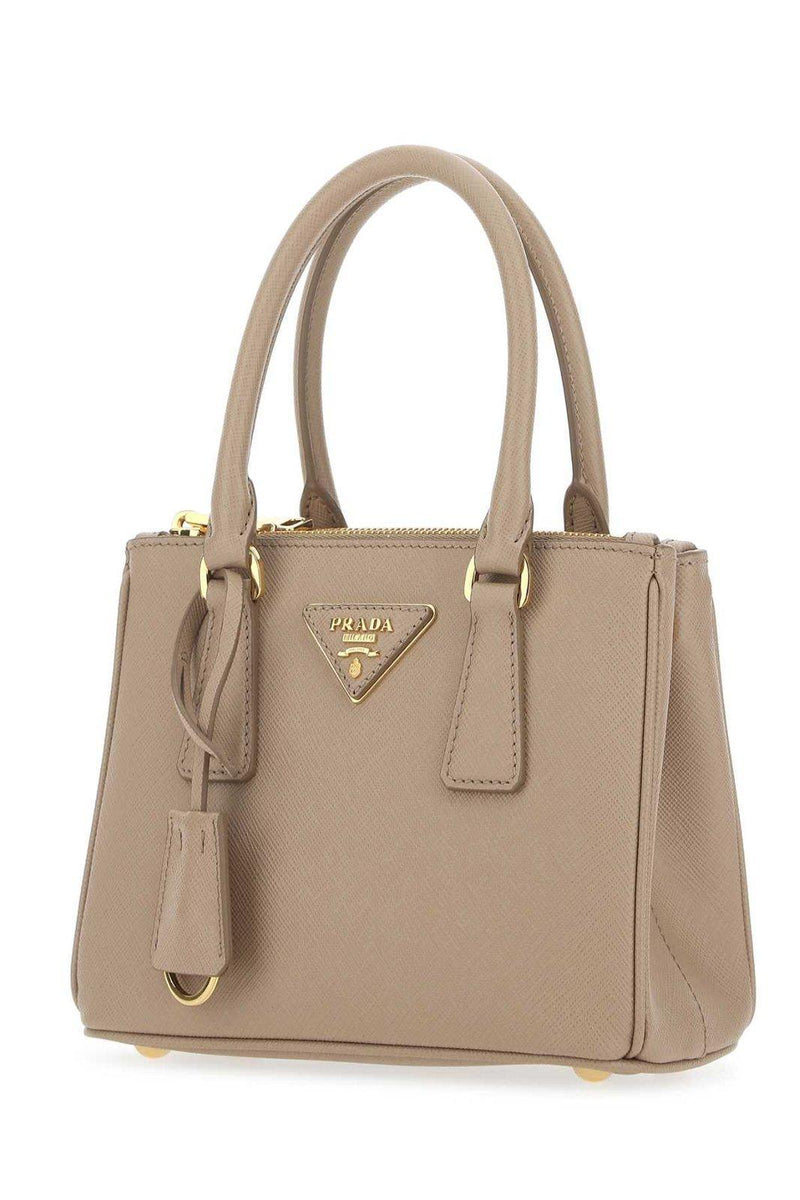 Prada Micro Galleria Logo Plaque Tote Bag - Women - Piano Luigi