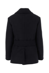 Prada Midnight Blue Wool Coat - Women - Piano Luigi