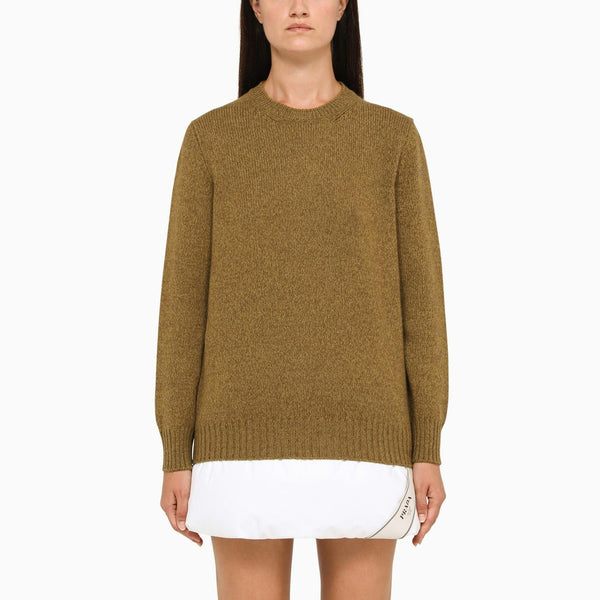 Prada Olive Sweater In Wool And Cashmere - Women - Piano Luigi