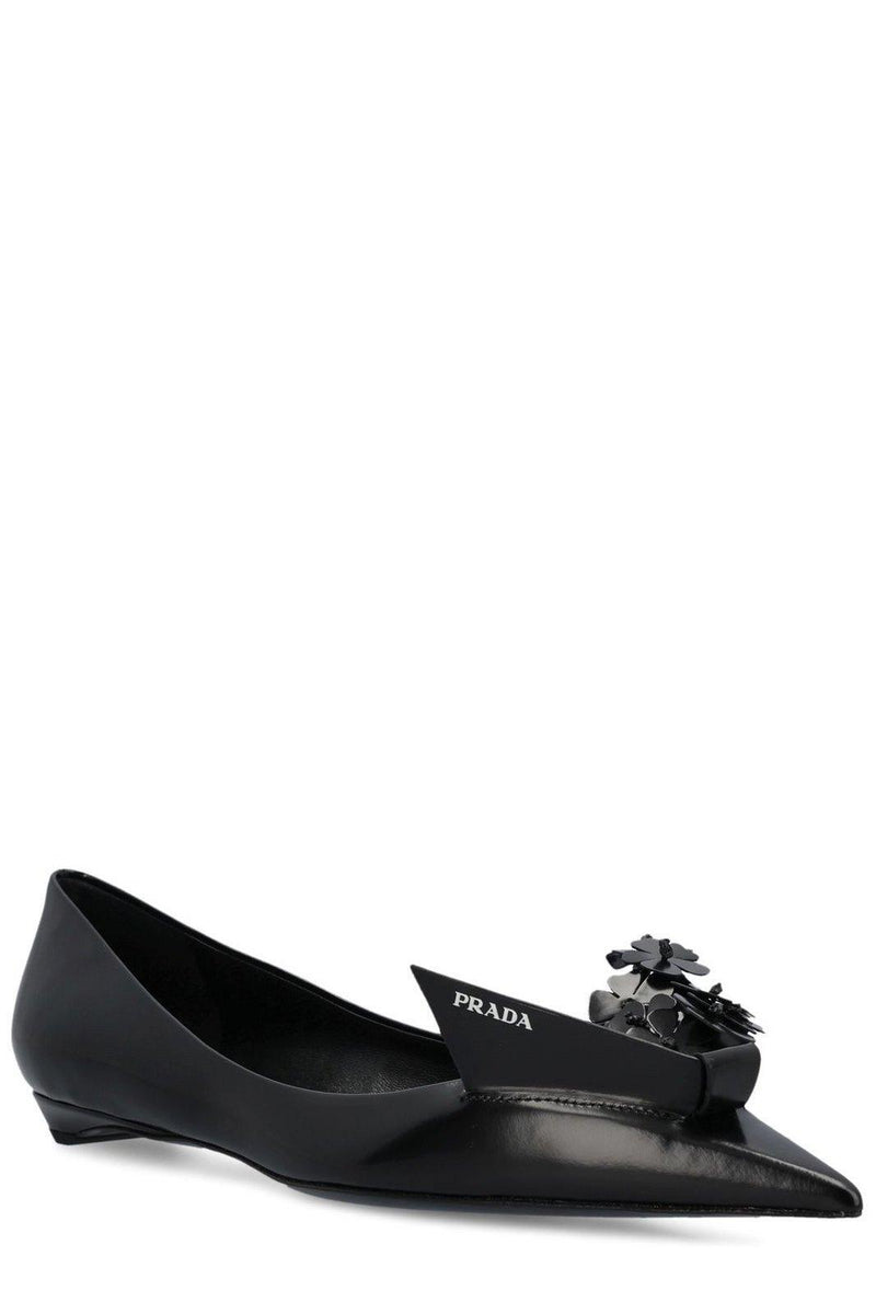 Prada Pointed-toe Flat Shoes - Women - Piano Luigi