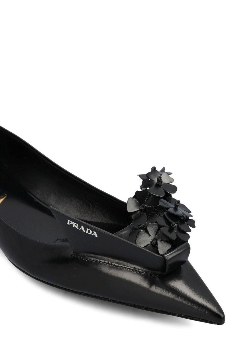 Prada Pointed-toe Flat Shoes - Women - Piano Luigi