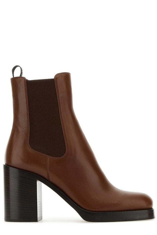 Prada Rounded-toe Ankle Boots - Women - Piano Luigi