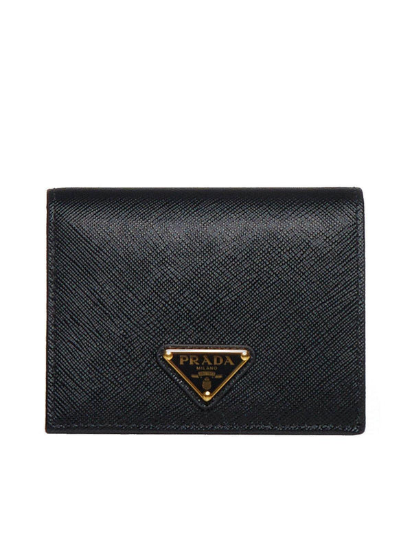 Prada Saffiano Logo Plaque Small Wallet - Women - Piano Luigi