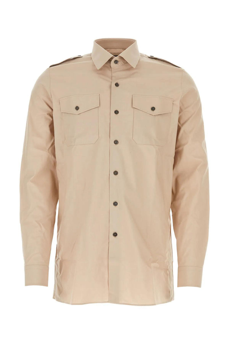 Prada Skin Pink Poplin Shirt - Men - Piano Luigi