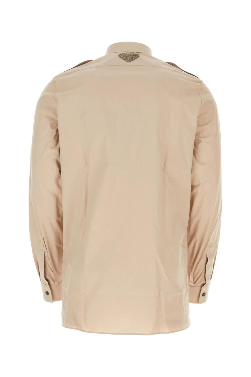 Prada Skin Pink Poplin Shirt - Men - Piano Luigi