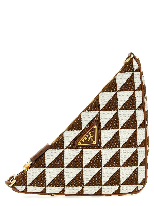 Prada triangle Symbole Crossbody Bag - Women - Piano Luigi
