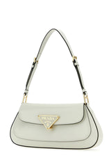 Prada White Leather Shoulder Bag - Women - Piano Luigi