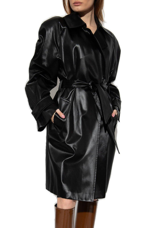 Saint Laurent Belted Trench Coat - Women - Piano Luigi