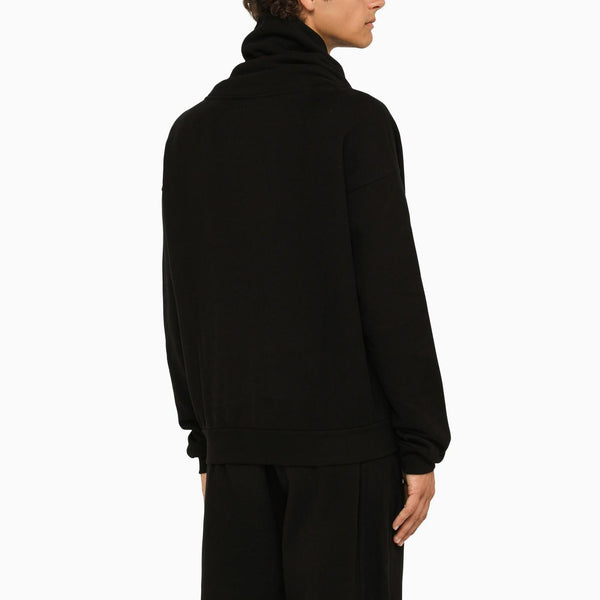 Saint Laurent Black Cotton Sweatshirt - Men - Piano Luigi