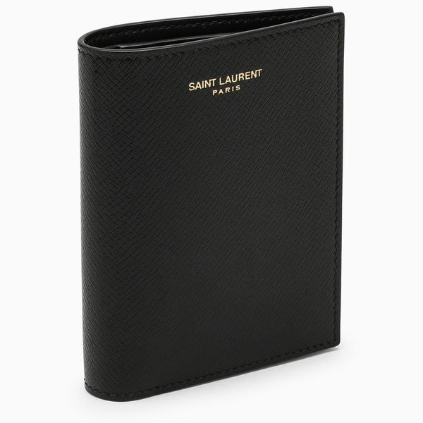 Saint Laurent Black Leather Vertical Wallet - Men - Piano Luigi