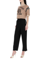 Saint Laurent Black Satin Joggers - Women - Piano Luigi