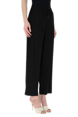 Saint Laurent Black Satin Joggers - Women - Piano Luigi