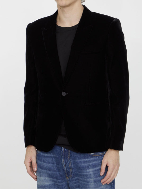 Saint Laurent Black Velvet Jacket - Men - Piano Luigi