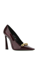 Saint Laurent Burgundy Leather Silvana 110 Pumps - Women - Piano Luigi