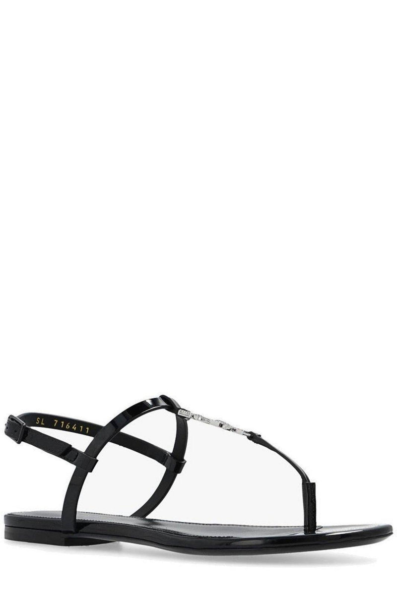 Saint Laurent Cassandra Logo Plaque Sandals - Women - Piano Luigi