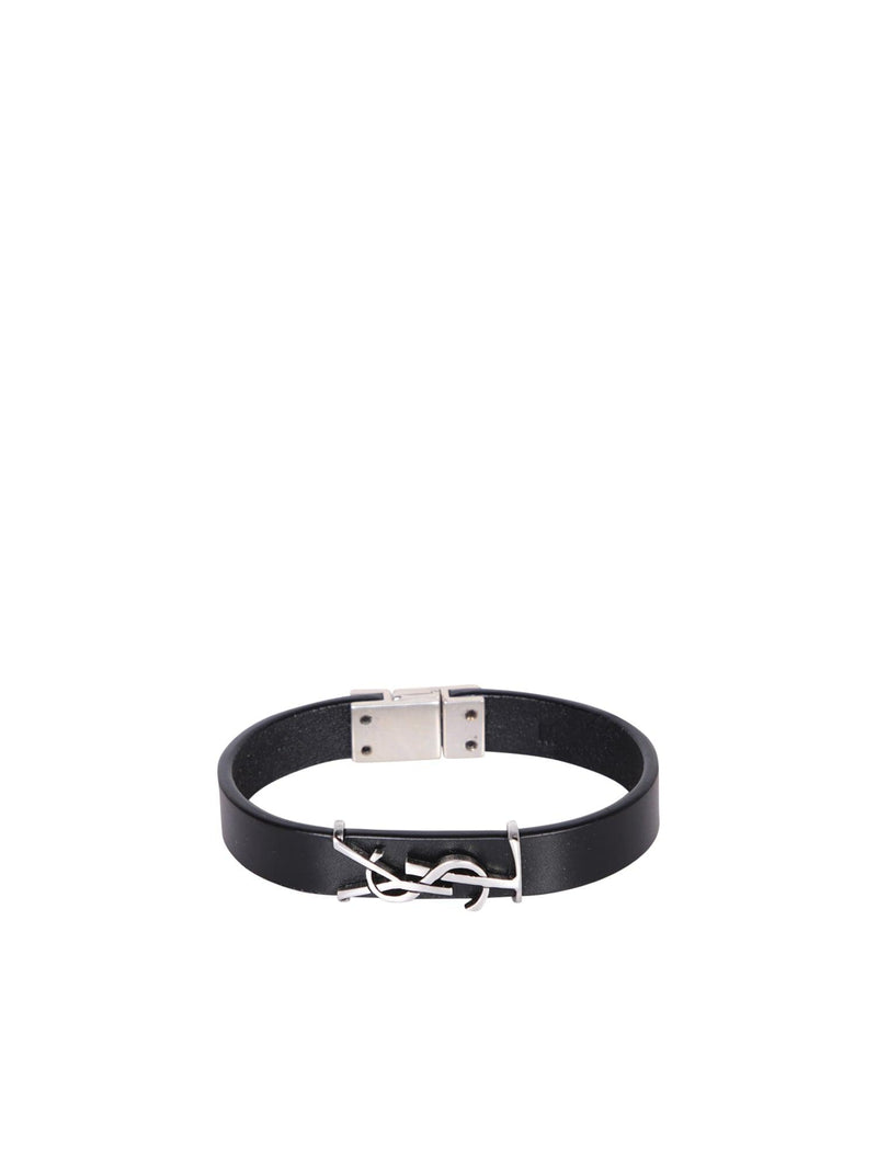 Saint Laurent Cassandre Black Bracelet - Men - Piano Luigi