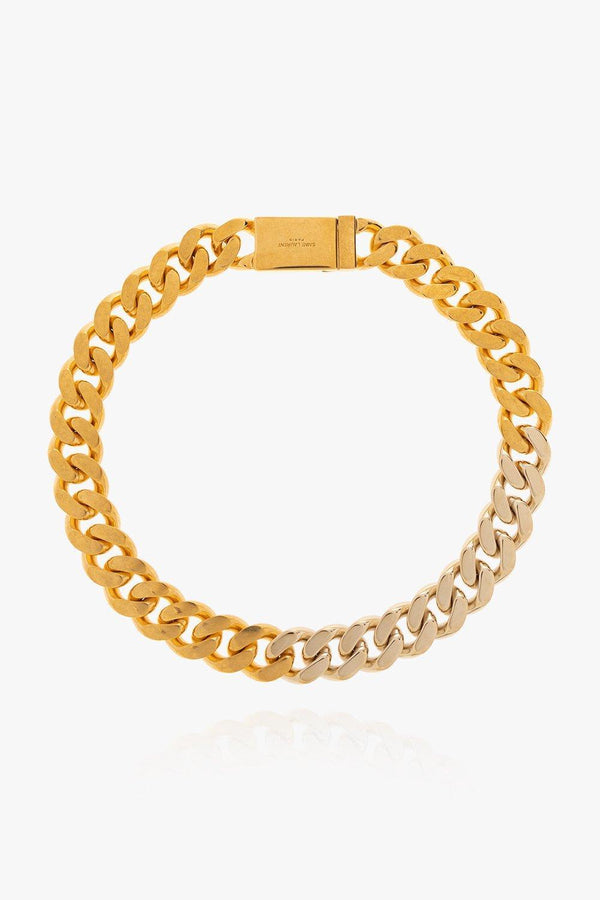 Saint Laurent Chain-linked Contrasted Necklace - Women - Piano Luigi