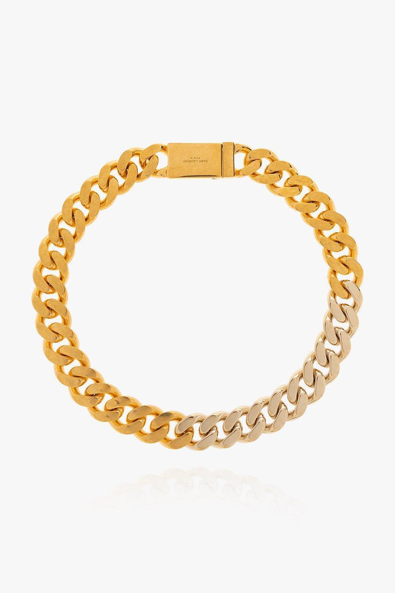 Saint Laurent Chain-linked Contrasted Necklace - Women - Piano Luigi