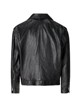 Saint Laurent Crinkled-effect Biker Leather Jacket - Men - Piano Luigi