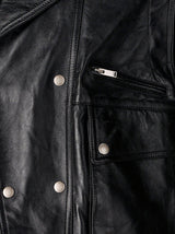 Saint Laurent Crinkled-effect Biker Leather Jacket - Men - Piano Luigi