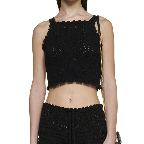 Saint Laurent Crochet Knit Top - Women - Piano Luigi