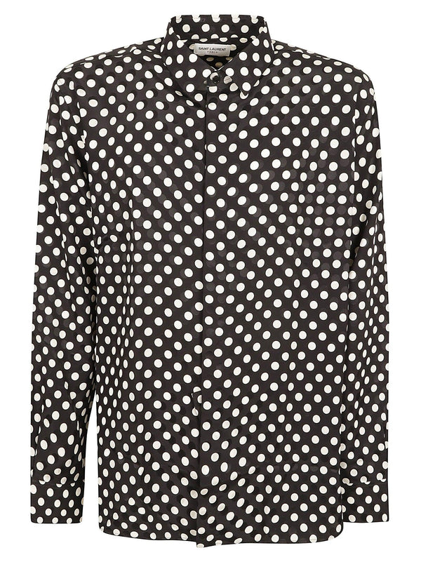 Saint Laurent Dotted Print Shirt - Men - Piano Luigi