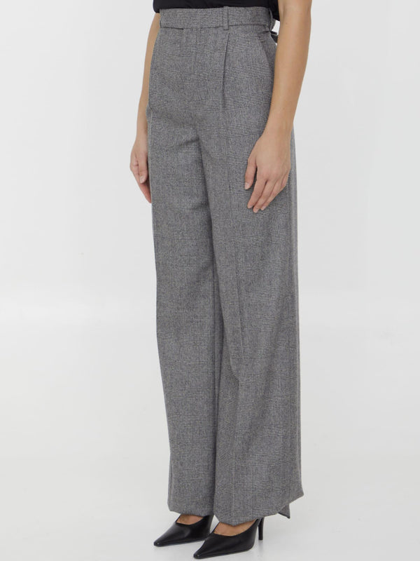 Saint Laurent Flannel Flared Trousers - Women - Piano Luigi