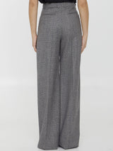 Saint Laurent Flannel Flared Trousers - Women - Piano Luigi