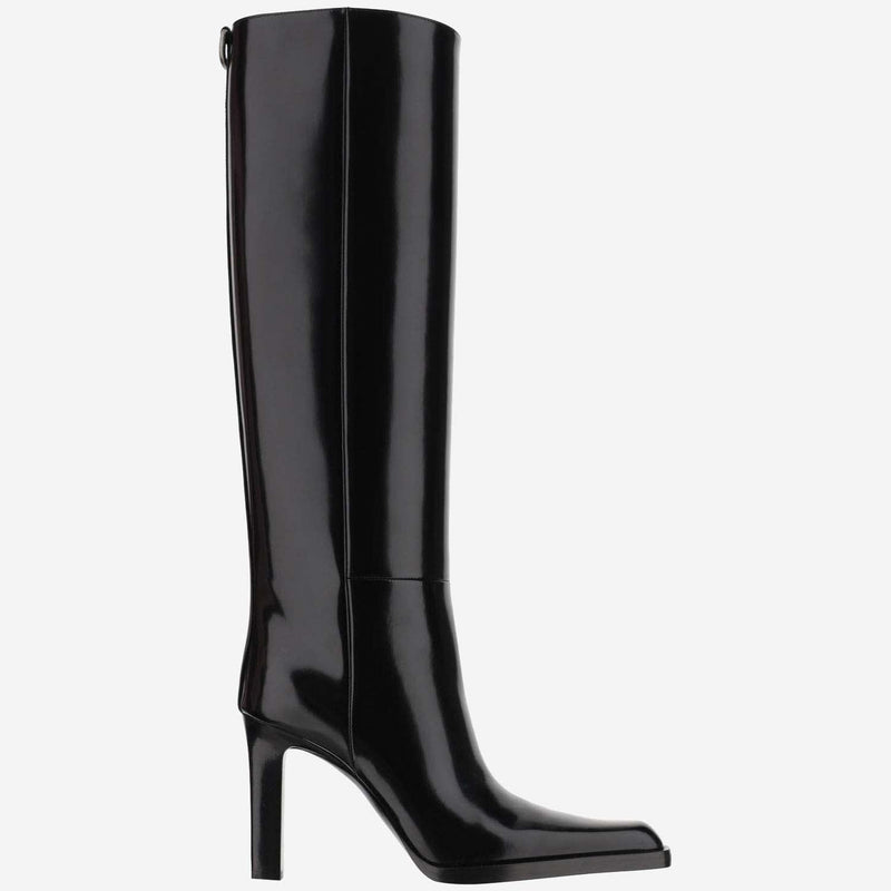 Saint Laurent Glossy Calfskin Nina Boots - Women - Piano Luigi