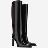 Saint Laurent Glossy Calfskin Nina Boots - Women - Piano Luigi