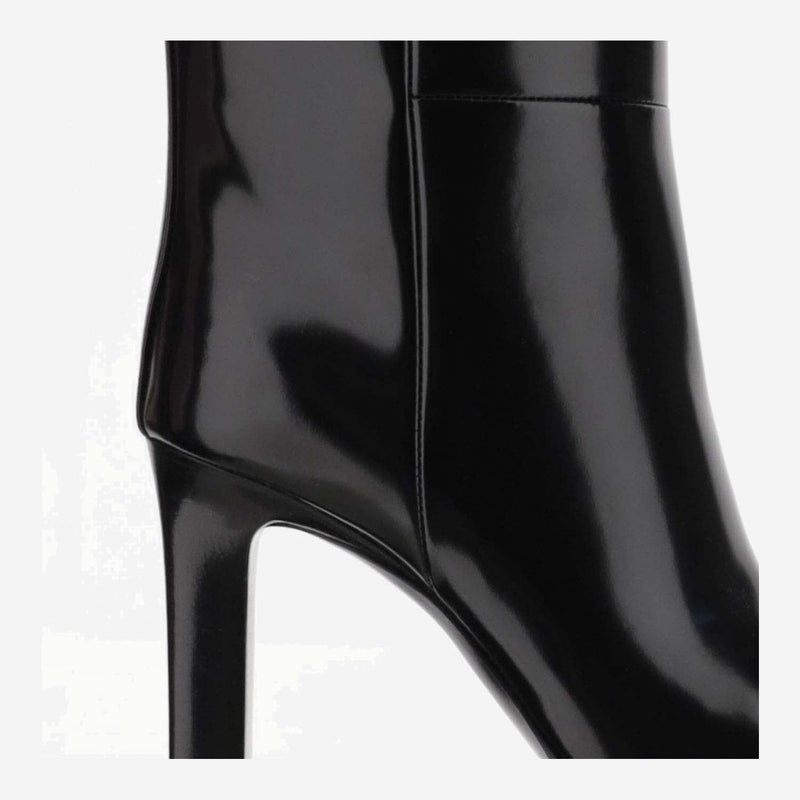 Saint Laurent Glossy Calfskin Nina Boots - Women - Piano Luigi