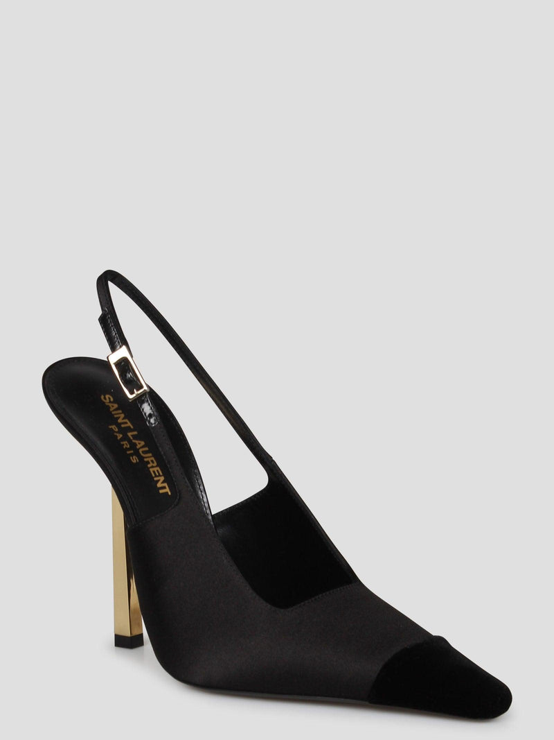 Saint Laurent Ines Pump In Crepe Satin - Women - Piano Luigi