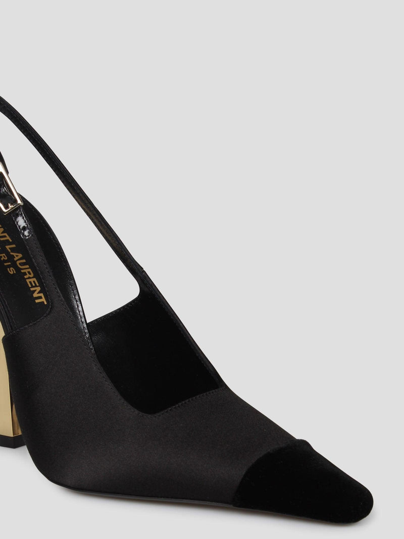 Saint Laurent Ines Pump In Crepe Satin - Women - Piano Luigi