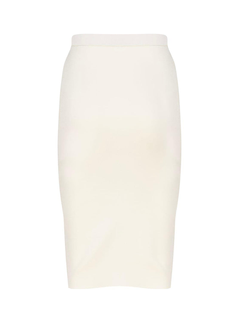 Saint Laurent Knitted Pencil Skirt - Women - Piano Luigi