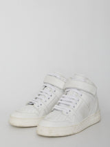 Saint Laurent Lax Sneakers In Washed-out Effect Leather - Women - Piano Luigi