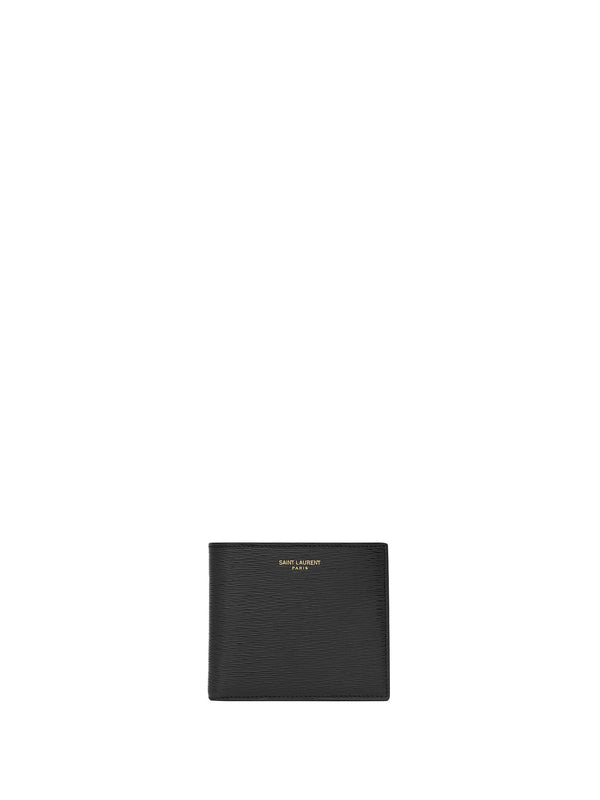 Saint Laurent Leather Wallet With Logo - Men - Piano Luigi