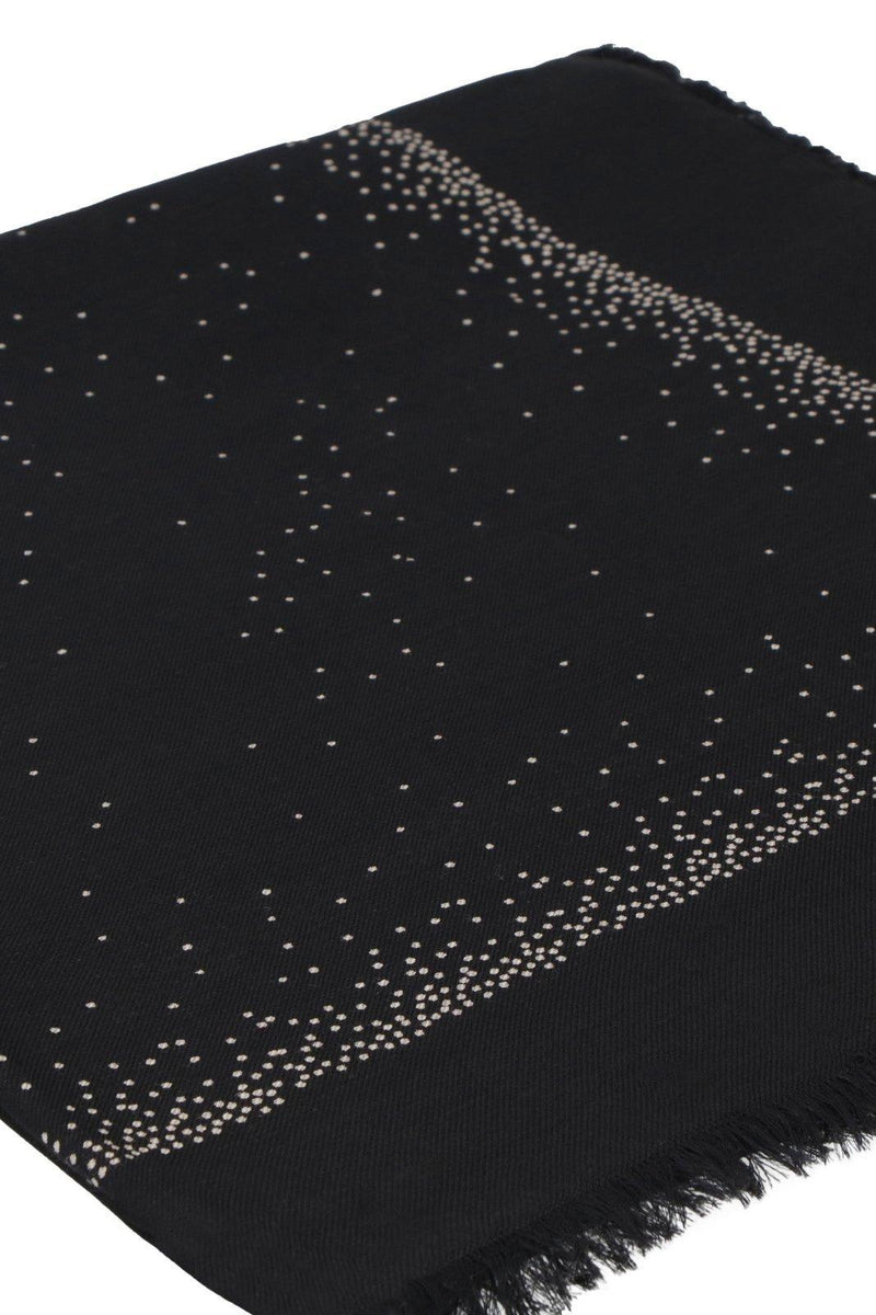 Saint Laurent Logo Detailed Dotted Scarf - Men - Piano Luigi