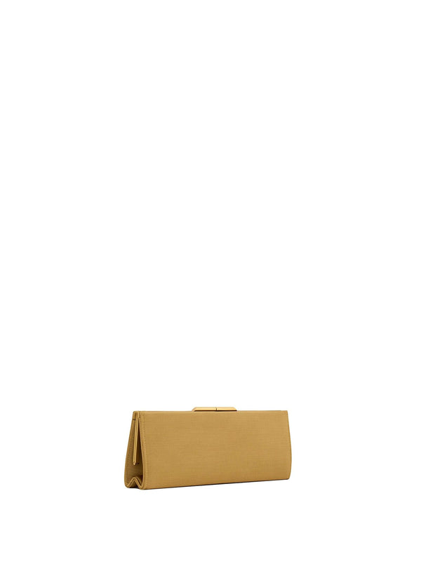 Saint Laurent Midnight Satin Clutch Bag - Women - Piano Luigi