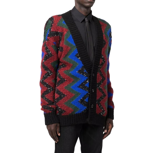 Saint Laurent Paillettes Cardigan - Men - Piano Luigi