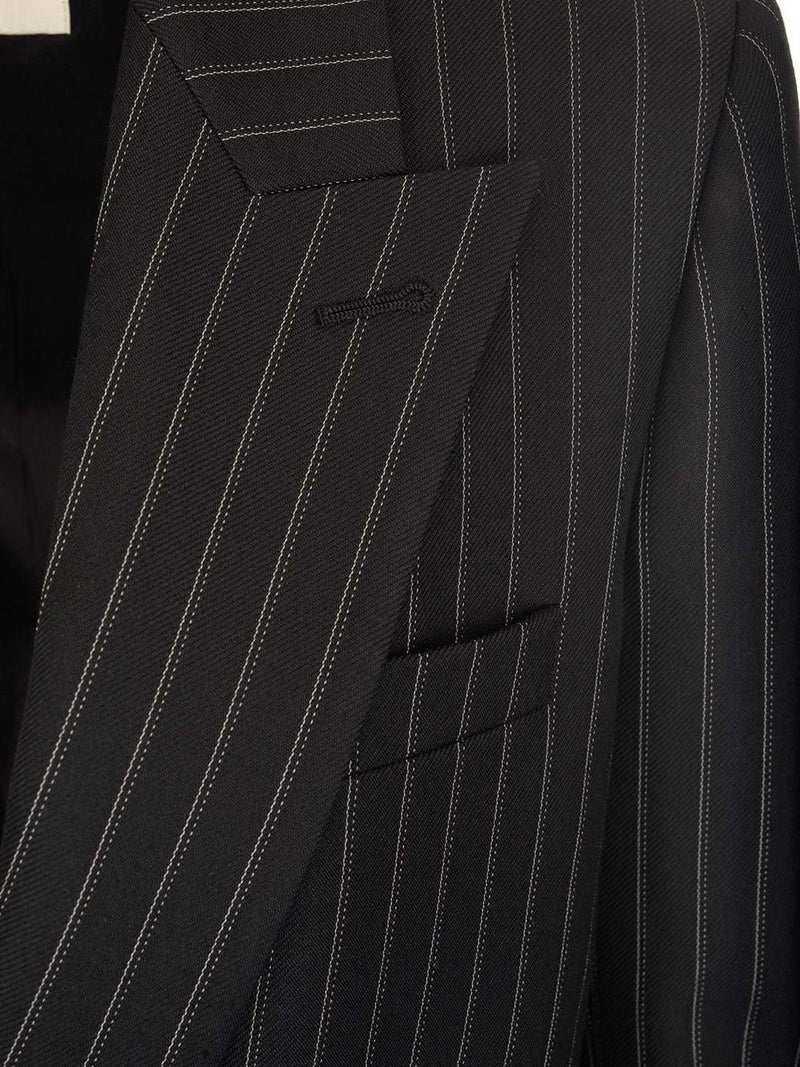 Saint Laurent Pinstripe Tailored Blazer - Women - Piano Luigi