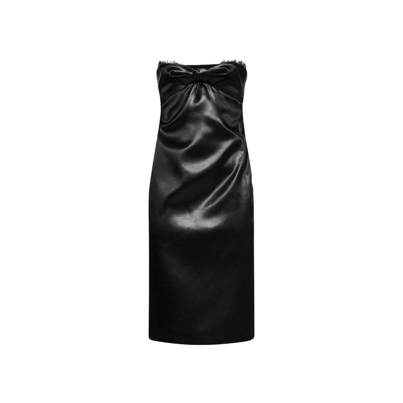 Saint Laurent Satin Bustier Dress - Women - Piano Luigi